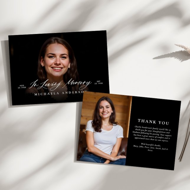 Loving Memory Celebration of Life/Funeral/Memorial Thank You Card (Creator Uploaded)