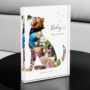 Loving Memory Dog Photo Collage Pet Memorial Block