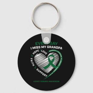 Loving Memory Gifts Miss My Grandpa Kidney Disease Key Ring