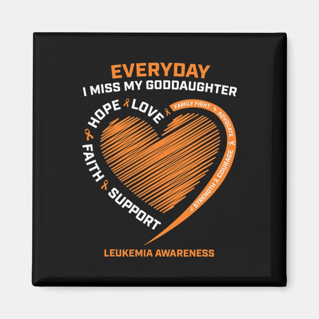Loving Memory In Remembrance Goddaughter Leukaemia Magnet (Front)