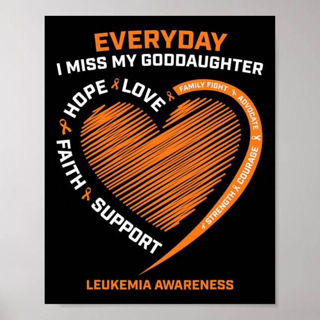 Loving Memory In Remembrance Goddaughter Leukaemia Poster (Front)