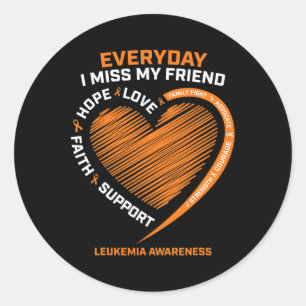 Loving Memory In Remembrance Of My Friend Leukaemi Classic Round Sticker