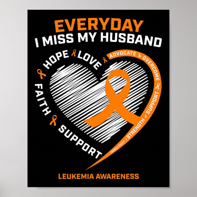 Loving Memory Of My Husbynd Remembrance Leukaemia  Poster (Front)