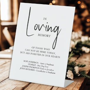 Loving Memory Personalised Wedding Memorial  Pedestal Sign