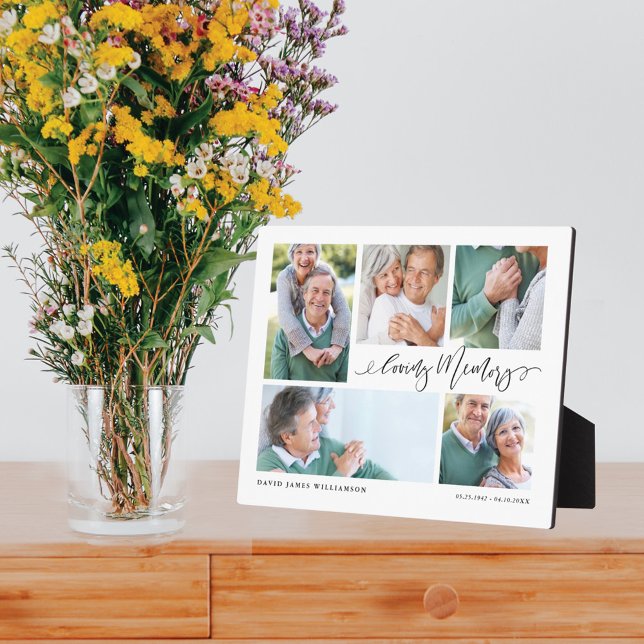 Loving Memory Photo Collage Memorial Keepsake Plaque (Creator Uploaded)