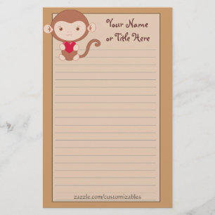 Loving Monkey Stationary Stationery