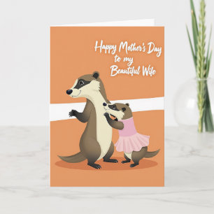 Loving Mustelids Mothers Day Card
