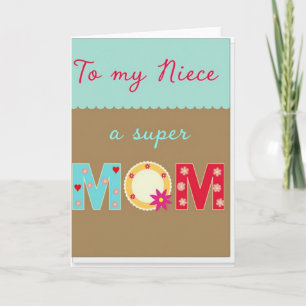 Loving Niece Super Mum Card