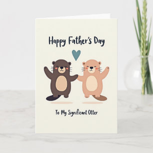 Loving Otters Fathers Day Card