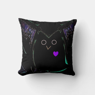 "Loving Owl" Polyester 16" x 16" Throw Pillow