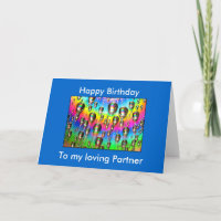 Loving Partner Birthday Card