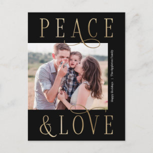 Loving Peace Editable Colour Photo Holiday Postcar Postcard