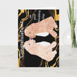 Loving Puppies Congratulations on your wedding day Card