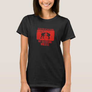 Loving Rather Be Watching Grandkids Wrestle Premiu T-Shirt