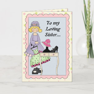 Loving Sister greeting card