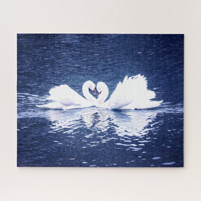 Loving Swan Couple, Jigsaw Puzzle (Horizontal)