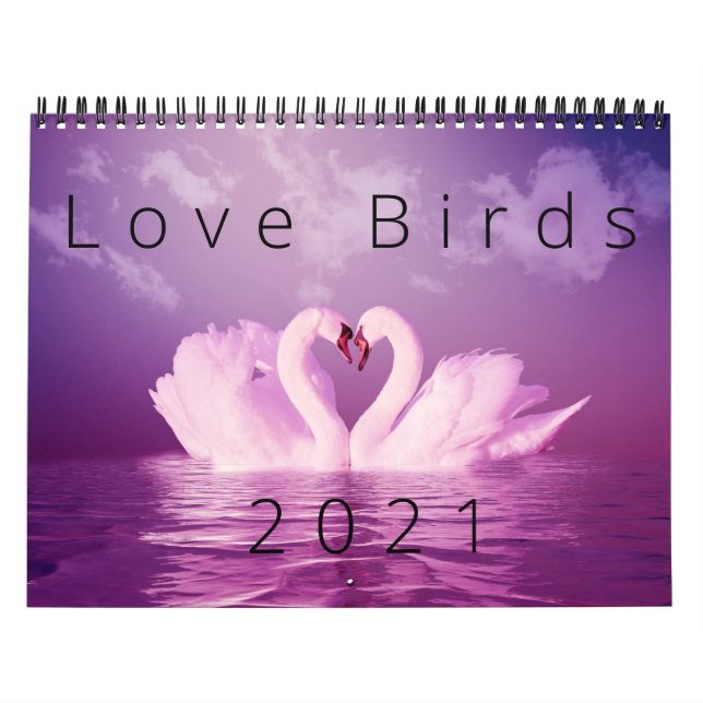 Loving Swans, Love Birds 20XX Custom Personalised Calendar (Cover)