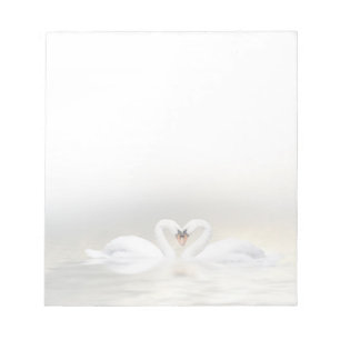 Loving swans notepad