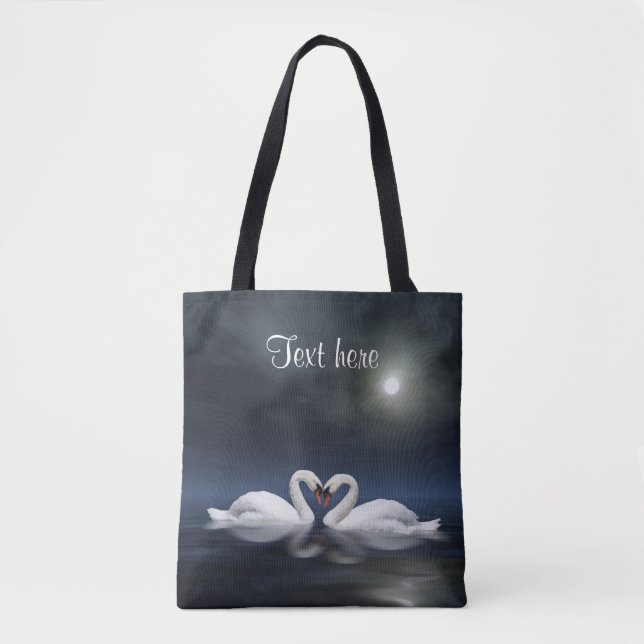 Loving swans tote bag (Front)