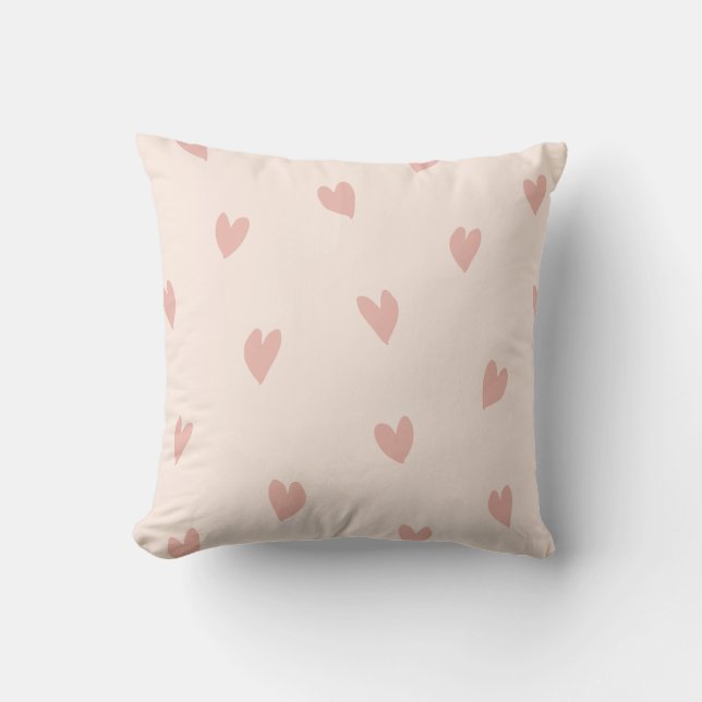 Loving Touch Pale Pink Throw Pillow (Front)
