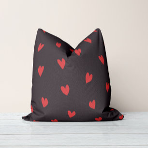 Loving Touch Red Black Throw Pillow