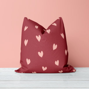 Loving Touch Red Pink Throw Pillow