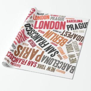 Loving travelling wrapping paper