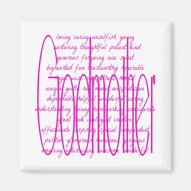 Loving Words for a Godmother Magnet (Front)