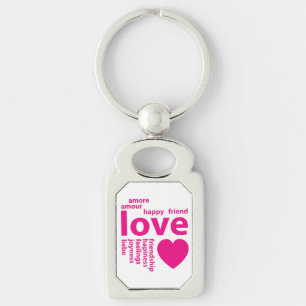 Loving words key ring