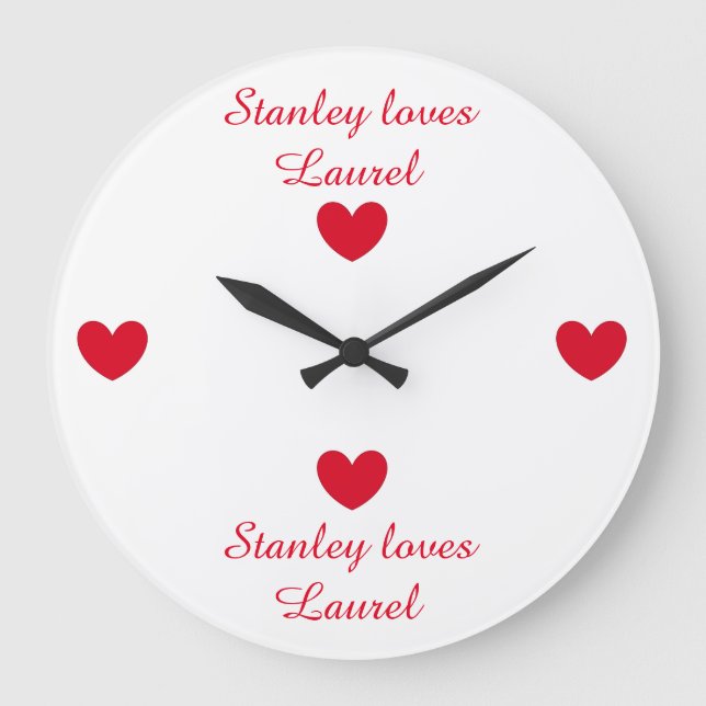 Loving Words:   Large Clock (Front)