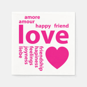 Loving words napkin
