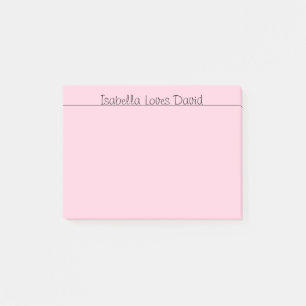 Loving Words Pink Post-it Notes