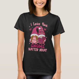 Loving You Gnome Matter What Buffalo Plaid Valenti T-Shirt