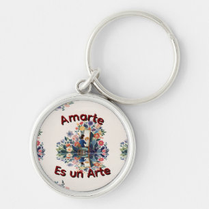Loving You Is an Art Key Ring