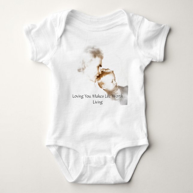 Loving You Makes Life Worth Living Baby Bodysuit (Front)