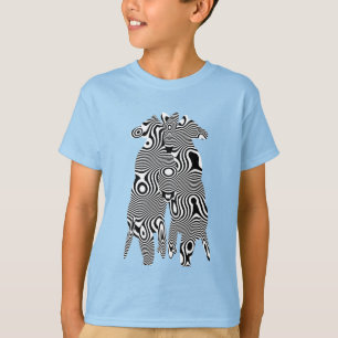 Loving Zebra Stripes Vintage Retro OpArt Design T-Shirt