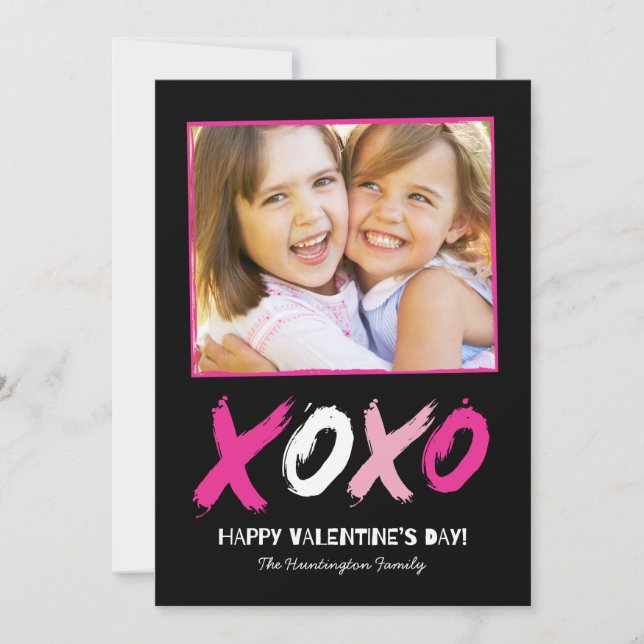 Lovingly Brushed Valentine's Day Photo Cards (Front)