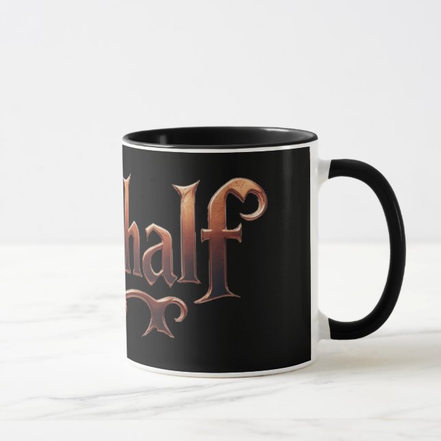 Low and only black text mug (Right)