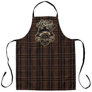 Low and Slow Lowrider Style Flannel print Apron