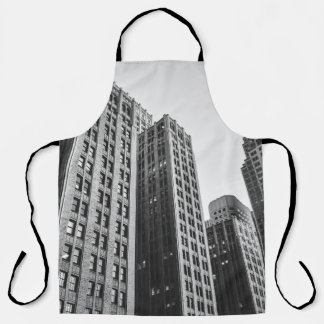 LOW ANGLE GRAYSCALE PHOTOGRAPHY OF HIGH-RISE BUILD APRON