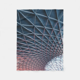 Low-angle photo of building structure fleece blanket