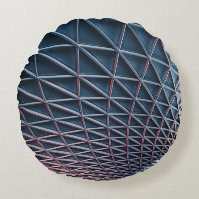 Low-angle photo of building structure round cushion (Front)