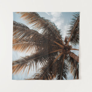 LOW-ANGLE PHOTO OF COCONUT TREE TAPESTRY