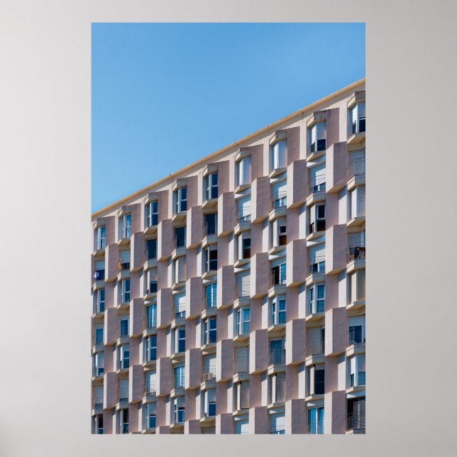 LOW ANGLE PHOTO OF GRAY CONCRETE BUILDING POSTER (Front)