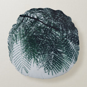 Low-angle photo of green tree round cushion