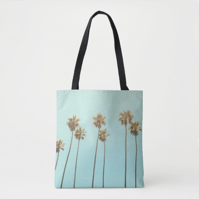 Low angle photography coconut tree tote bag (Front)