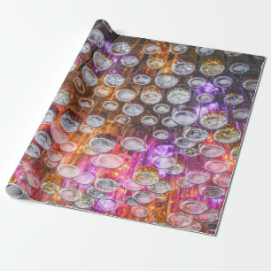 Low angle photography of assorted-color lights wrapping paper