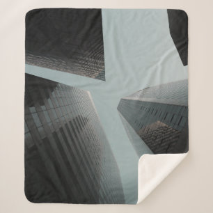 LOW ANGLE PHOTOGRAPHY OF BUILDINGS AT DAYTIME SHERPA BLANKET