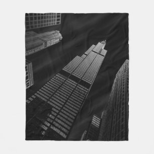 LOW-ANGLE PHOTOGRAPHY OF CURTAIN WALL BUILDING FLEECE BLANKET