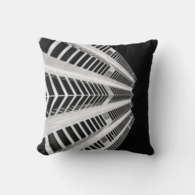 LOW ANGLE PHOTOGRAPHY OF HIGH RISE BUILDING CUSHION (Front)
